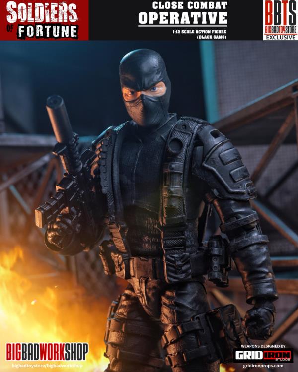 Soldiers of Fortune Set of Six 1/12 Scale Action Figures (with Bonus Figure) Gallery Image 30