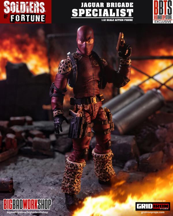 Soldiers of Fortune Set of Six 1/12 Scale Action Figures (with Bonus Figure) Gallery Image 8