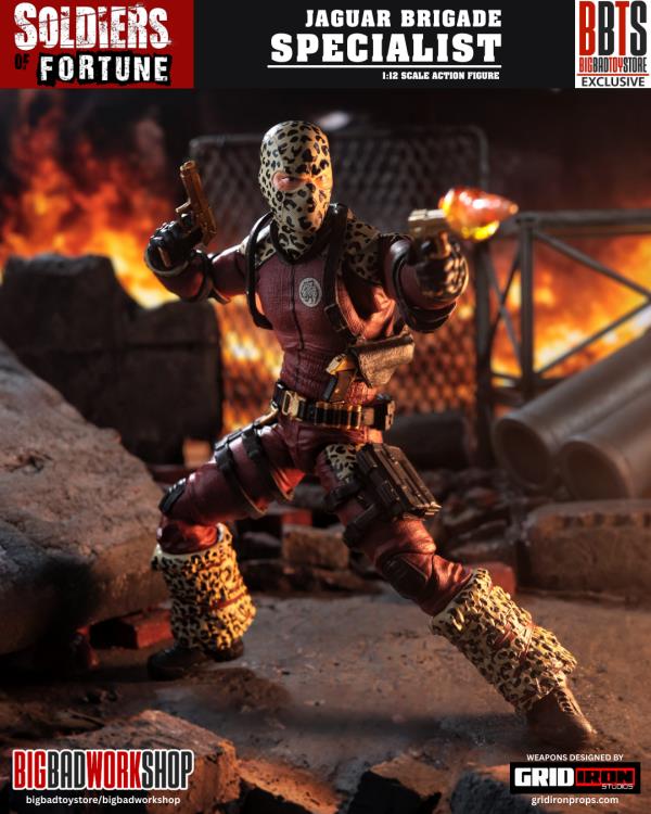 Soldiers of Fortune Set of Six 1/12 Scale Action Figures (with Bonus Figure) Gallery Image 4