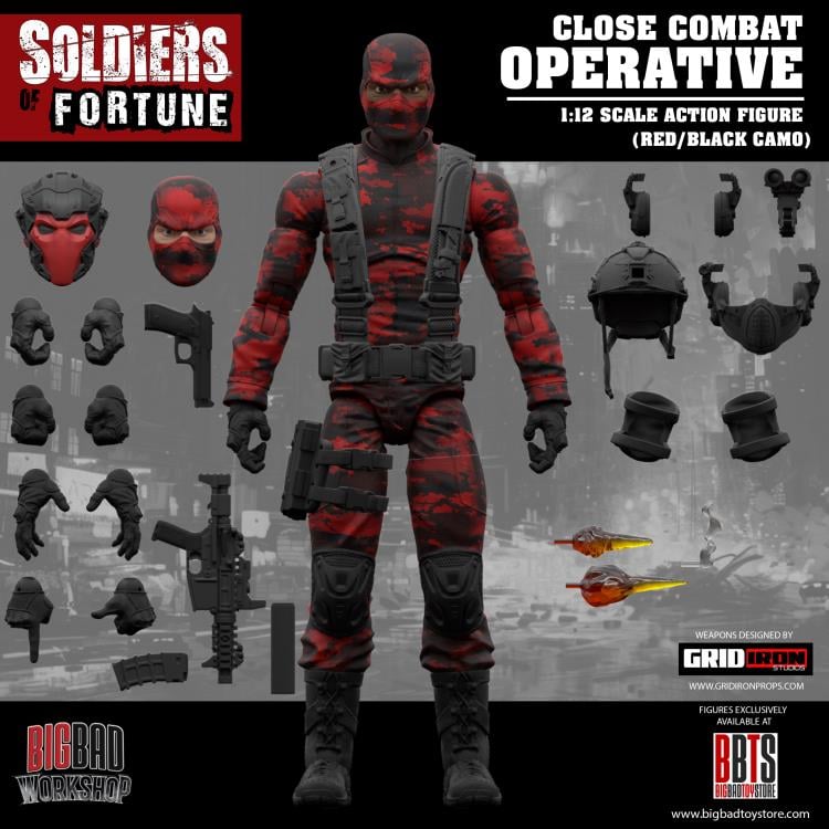 Soldiers of Fortune Set of Six 1/12 Scale Action Figures (with Bonus Figure) Gallery Image 43