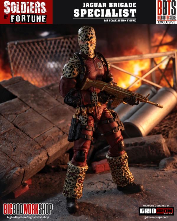 Soldiers of Fortune Set of Six 1/12 Scale Action Figures (with Bonus Figure) Gallery Image 6
