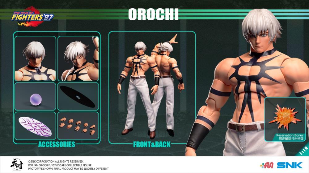 The King of Fighters '97 Orochi 1/12 Scale Action Figure (with Bonus)
