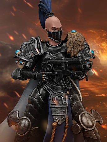 Warhammer: The Horus Heresy Sisters of Silence Argent Lynx Vigilator Cadre Vigilator (Ver. 1) 1/18 Scale Action Figure Gallery Image 2