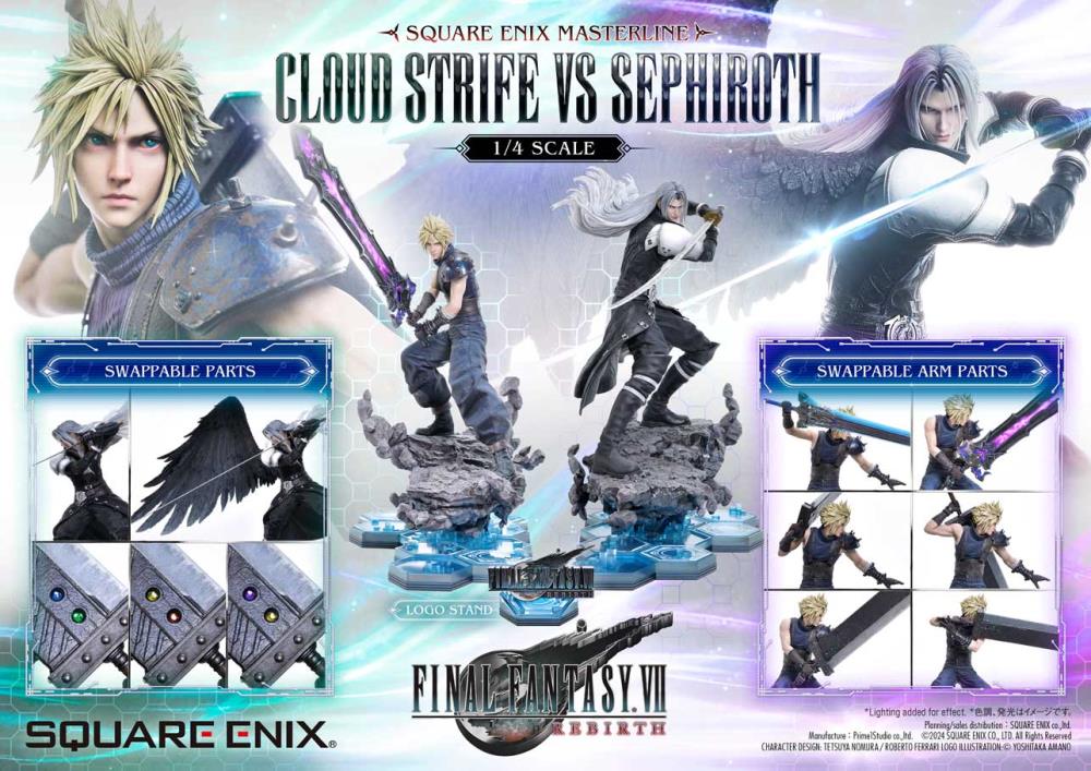 Final Fantasy VII Rebirth Square Enix Masterline Cloud Strife vs