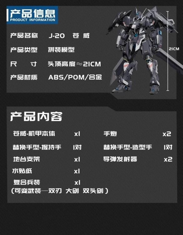 Dragon Soul Fighter J-20 Cangwei Model Kit Gallery Image 20
