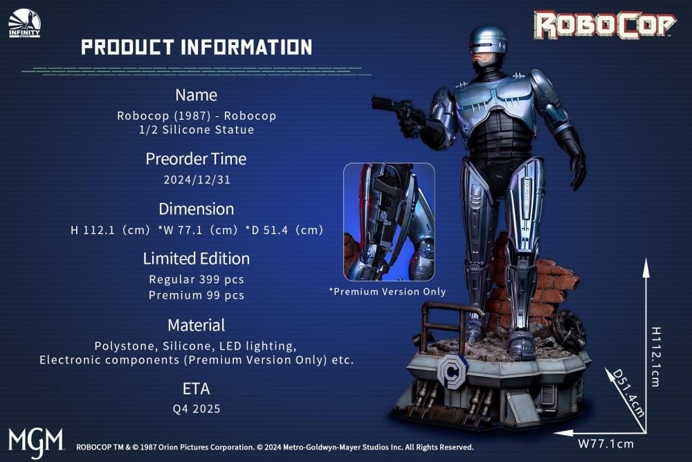 RoboCop (Premium Ver.) 1/2 Scale Limited Edition Statue Gallery Image 30