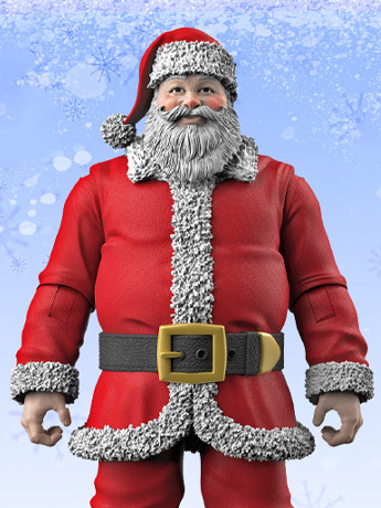 Naughty or Nice Collection Classic Santa BBTS Exclusive Action Figure (Reissue) Gallery Image 2