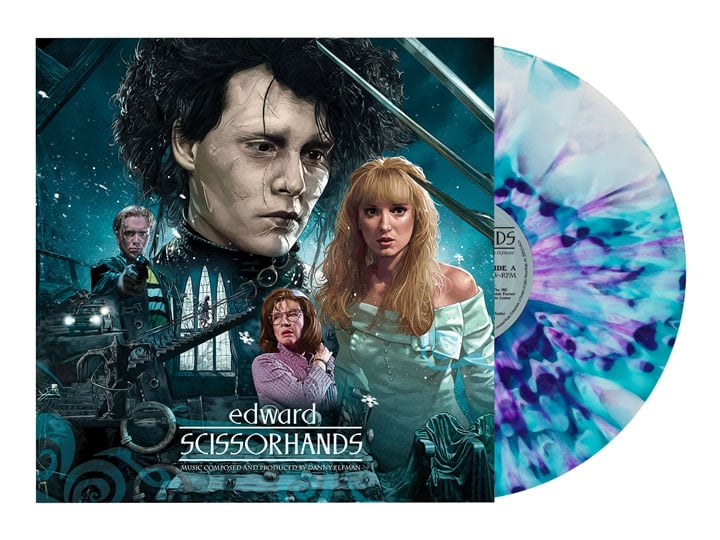 Edward Scissorhands Deluxe Original Motion Picture Soundtrack Vinyl LP ("Snow Dance" Color) Gallery Image 1