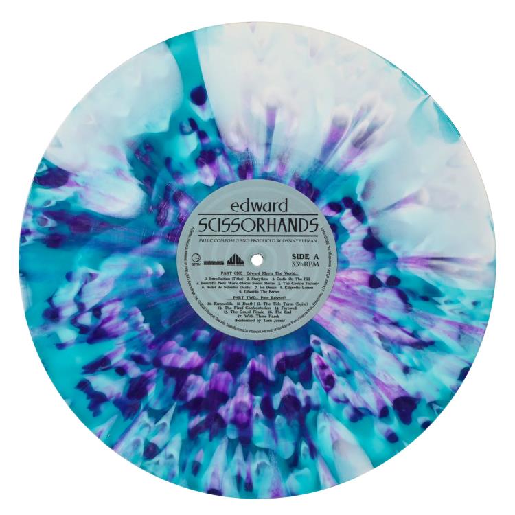 Edward Scissorhands Deluxe Original Motion Picture Soundtrack Vinyl LP ("Snow Dance" Color) Gallery Image 3