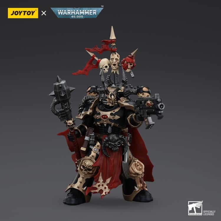 Warhammer 40K Chaos Space Marines Black Legion Chosen Champion with Bolter and Power Maul 1/18 Scale Action Figure Gallery Image 7