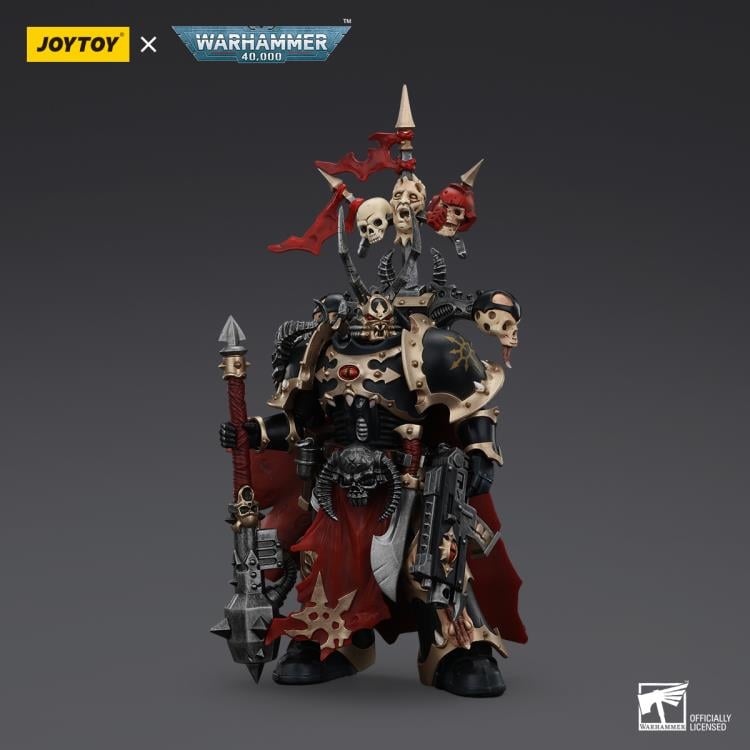 Warhammer 40K Chaos Space Marines Black Legion Chosen Champion with Bolter and Power Maul 1/18 Scale Action Figure Gallery Image 8