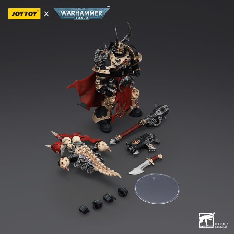 Warhammer 40K Chaos Space Marines Black Legion Chosen Champion with Bolter and Power Maul 1/18 Scale Action Figure Gallery Image 9