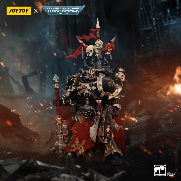 Warhammer 40K Chaos Space Marines Black Legion Chosen Champion with Bolter and Power Maul 1/18 Scale Action Figure Gallery Image 3