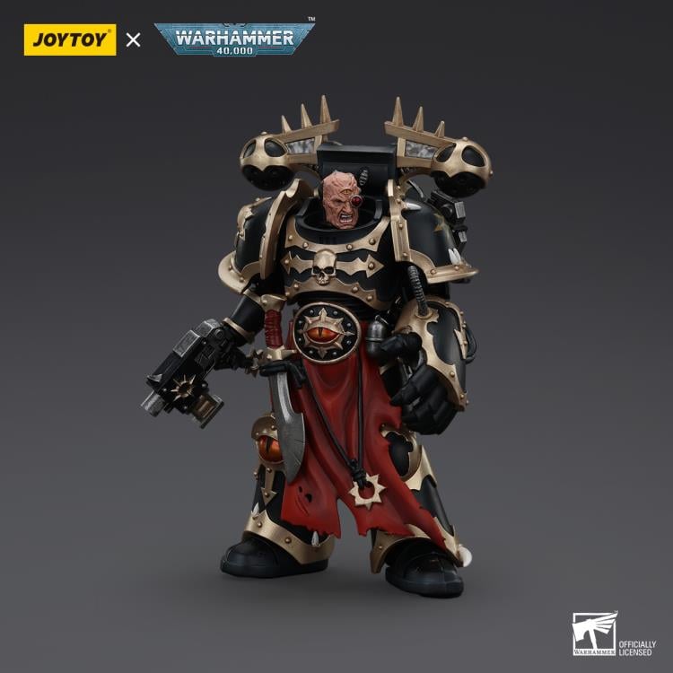 Warhammer 40K Chaos Space Marines Black Legion Chosen with Bolt Pistol and Power Fist 1/18 Scale Action Figure Gallery Image 7