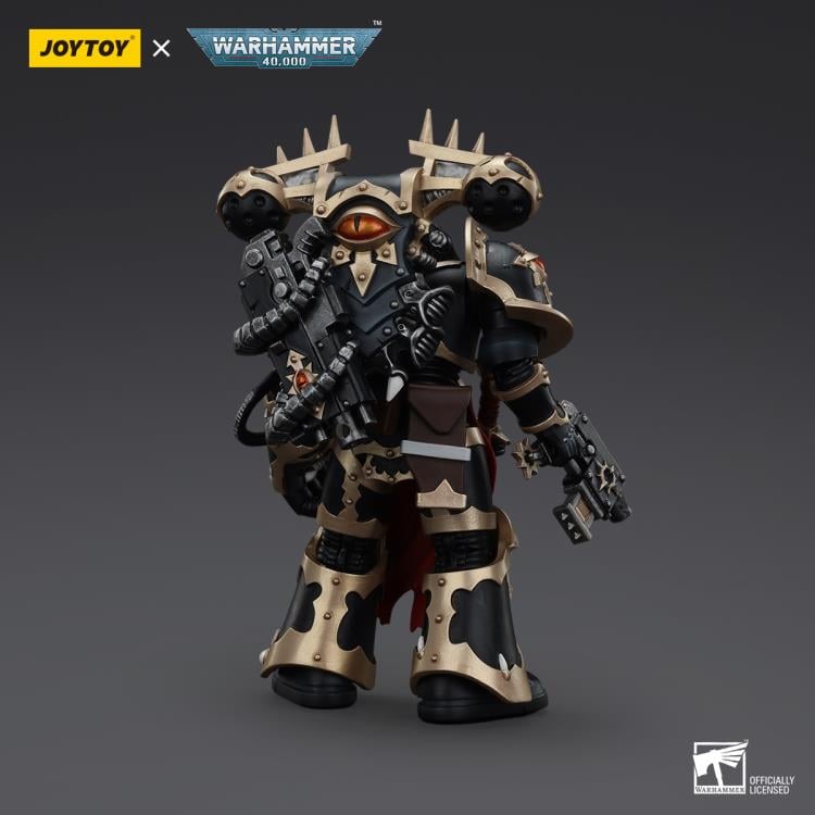 Warhammer 40K Chaos Space Marines Black Legion Chosen with Bolt Pistol and Power Fist 1/18 Scale Action Figure Gallery Image 6