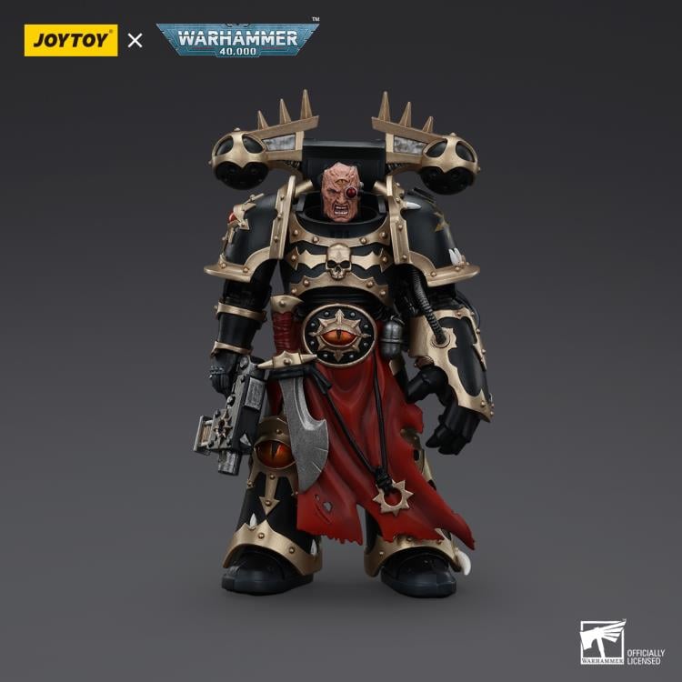 Warhammer 40K Chaos Space Marines Black Legion Chosen with Bolt Pistol and Power Fist 1/18 Scale Action Figure Gallery Image 5