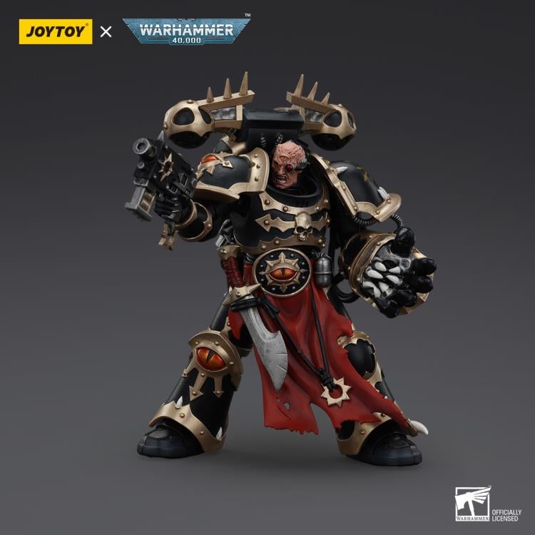 Warhammer 40K Chaos Space Marines Black Legion Chosen with Bolt Pistol and Power Fist 1/18 Scale Action Figure Gallery Image 8