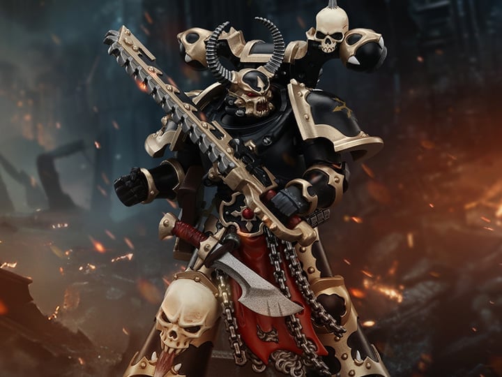 Warhammer 40K Chaos Space Marines Black Legion Chosen with Combi-Weapon and Chainsword 1/18 Scale Action Figure Gallery Image 1