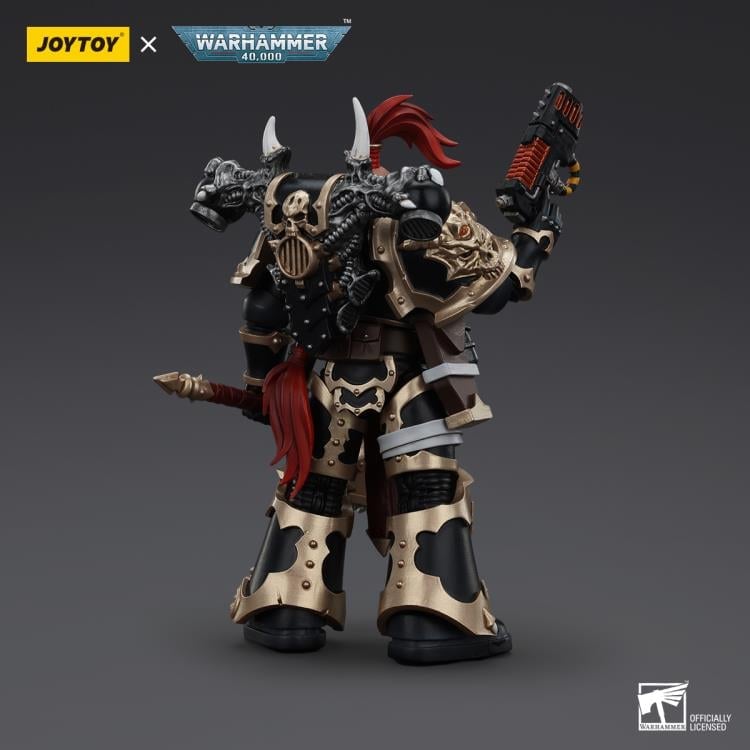 Warhammer 40K Chaos Space Marines Black Legion Chosen with Plasma Pistol and Power Axe 1/18 Scale Action Figure Gallery Image 6