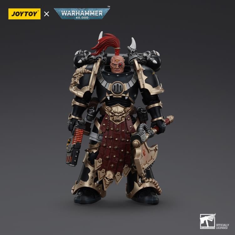 Warhammer 40K Chaos Space Marines Black Legion Chosen with Plasma Pistol and Power Axe 1/18 Scale Action Figure Gallery Image 5