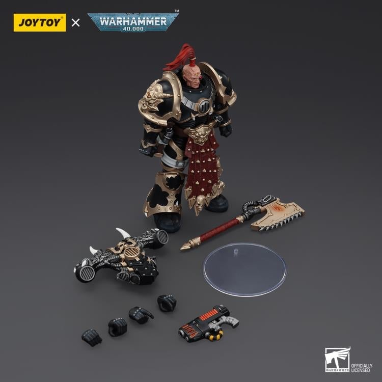 Warhammer 40K Chaos Space Marines Black Legion Chosen with Plasma Pistol and Power Axe 1/18 Scale Action Figure Gallery Image 9