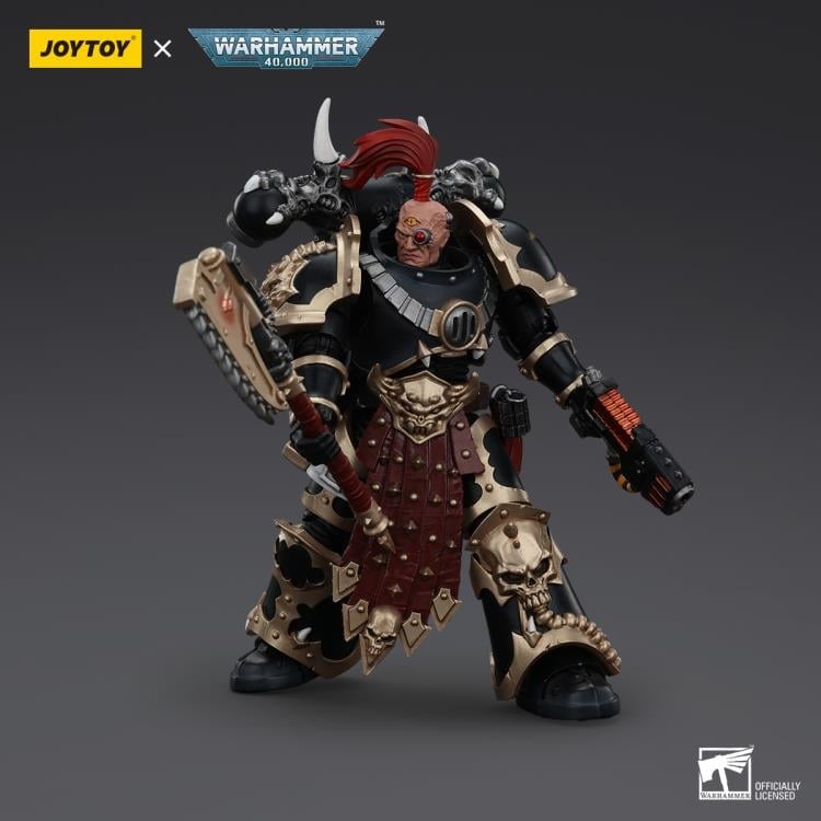 Warhammer 40K Chaos Space Marines Black Legion Chosen with Plasma Pistol and Power Axe 1/18 Scale Action Figure Gallery Image 8