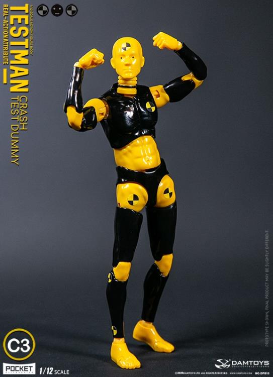 Testman Pocket Elite Real-ActionAttribute Crash Test Dummy C3 1/12 Scale Action Figure Gallery Image 6