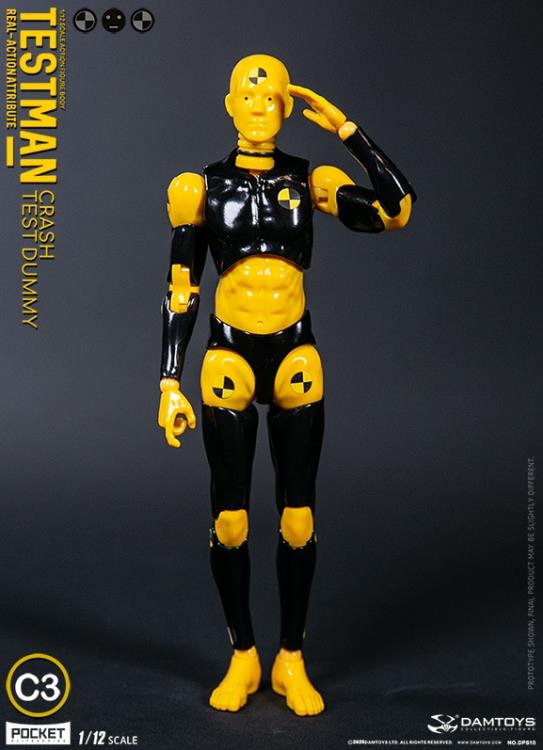 Testman Pocket Elite Real-ActionAttribute Crash Test Dummy C3 1/12 Scale Action Figure Gallery Image 8