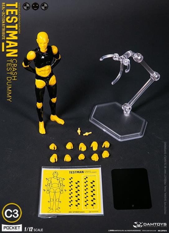 Testman Pocket Elite Real-ActionAttribute Crash Test Dummy C3 1/12 Scale Action Figure Gallery Image 10