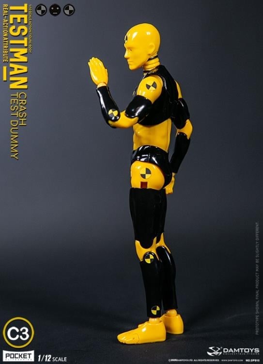 Testman Pocket Elite Real-ActionAttribute Crash Test Dummy C3 1/12 Scale Action Figure Gallery Image 9