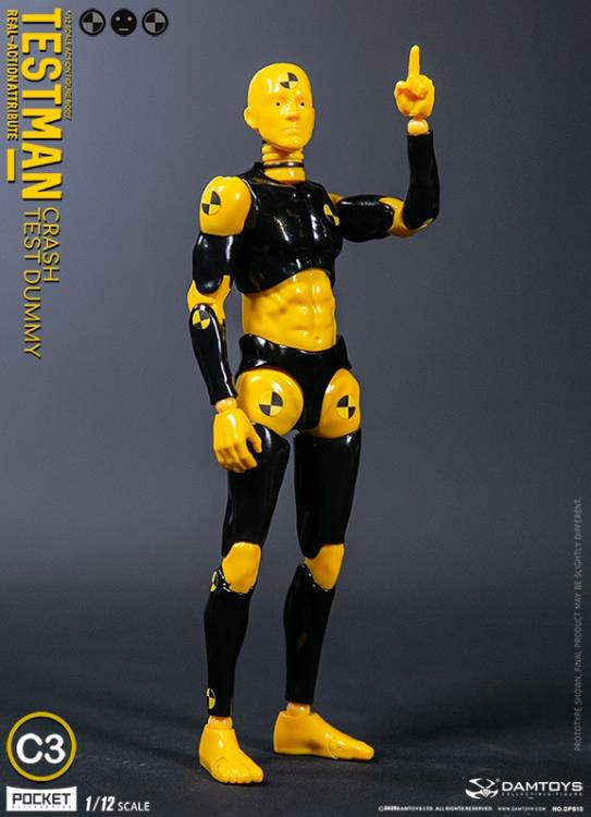 Testman Pocket Elite Real-ActionAttribute Crash Test Dummy C3 1/12 Scale Action Figure Gallery Image 3
