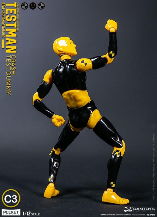 Testman Pocket Elite Real-ActionAttribute Crash Test Dummy C3 1/12 Scale Action Figure Gallery Image 7