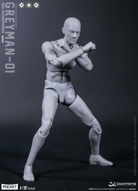 Pocket Elite Real-ActionAttribute Greyman-01 1/12 Scale Action Figure Gallery Image 6