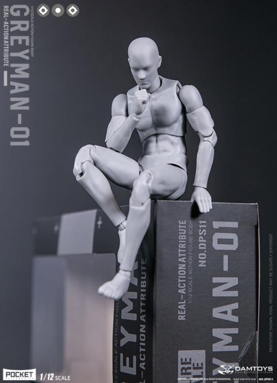 Pocket Elite Real-ActionAttribute Greyman-01 1/12 Scale Action Figure Gallery Image 9