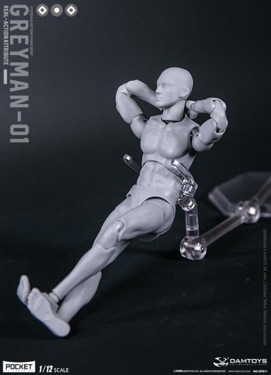 Pocket Elite Real-ActionAttribute Greyman-01 1/12 Scale Action Figure Gallery Image 8