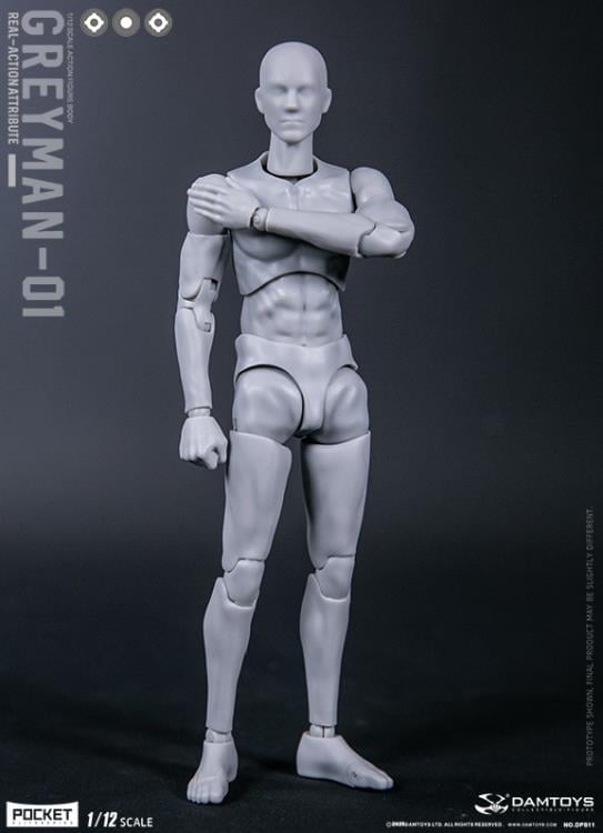 Pocket Elite Real-ActionAttribute Greyman-01 1/12 Scale Action Figure Gallery Image 4