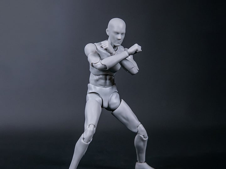 Pocket Elite Real-ActionAttribute Greyman-01 1/12 Scale Action Figure Gallery Image 1