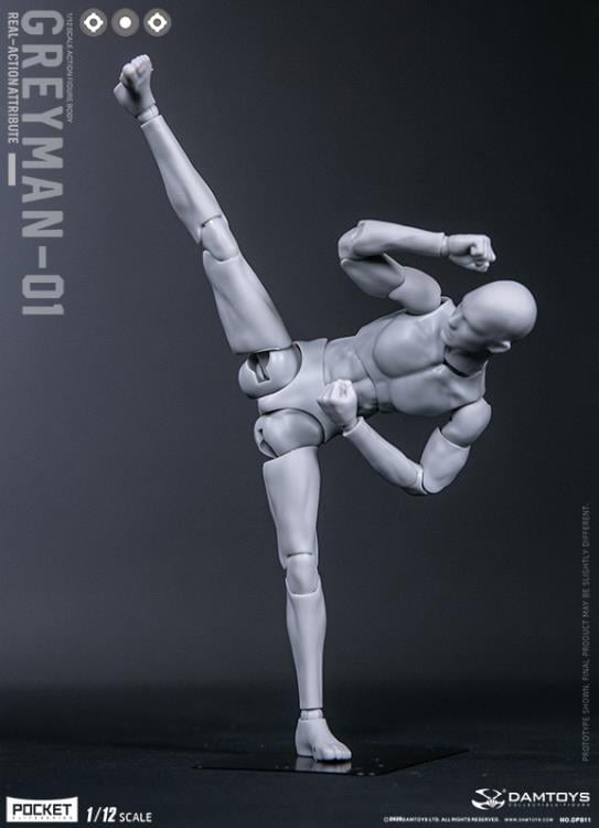 Pocket Elite Real-ActionAttribute Greyman-01 1/12 Scale Action Figure Gallery Image 5