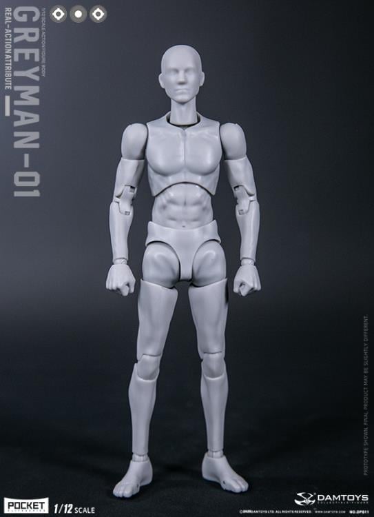 Pocket Elite Real-ActionAttribute Greyman-01 1/12 Scale Action Figure Gallery Image 3
