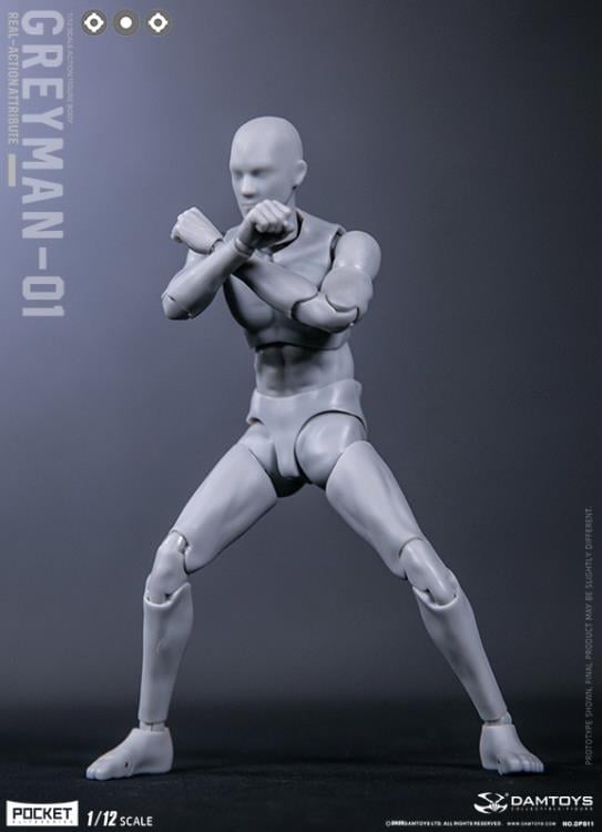 Pocket Elite Real-ActionAttribute Greyman-01 1/12 Scale Action Figure Gallery Image 7