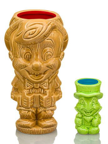 Disney Sidekicks Pinocchio & Jiminy Cricket Geeki Tikis Mug Set Gallery Image 2