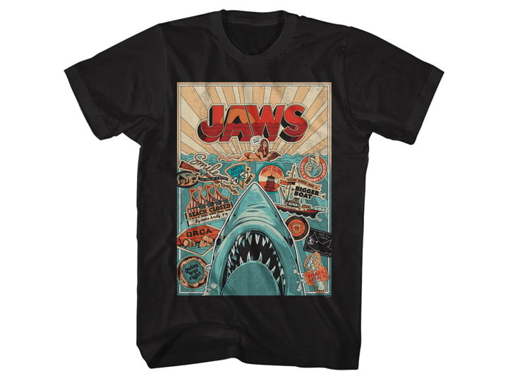 Jaws 50th Anniversary Icon Poster T-Shirt Gallery Image 1