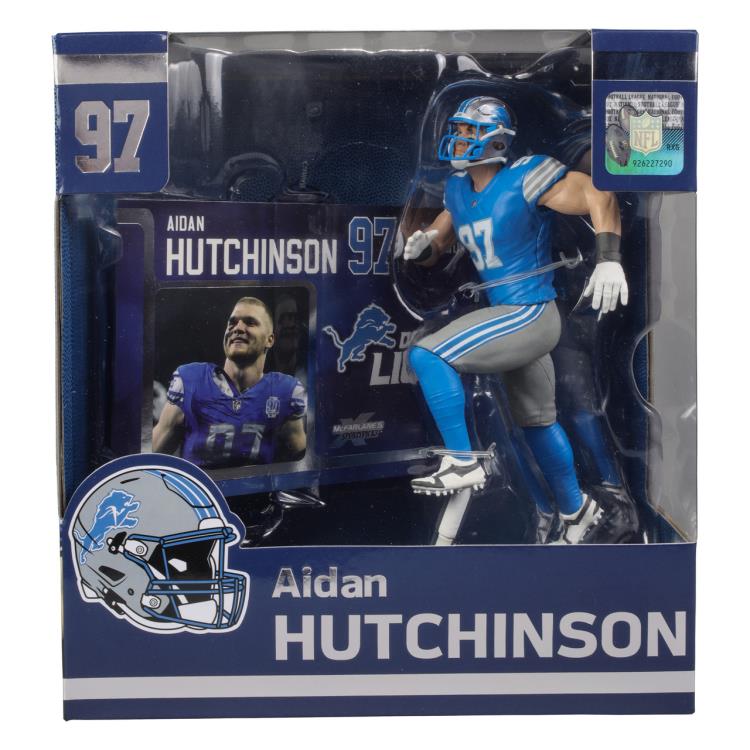 NFL SportsPicks Aiden Hutchinson (Detroit Lions) 7" Posed Figure Gallery Image 7