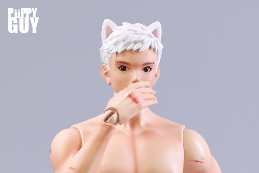 Puppy Guy 01 White Samoyed 1/6 Scale Action Figure Gallery Image 12