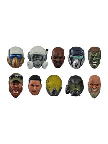 Action Force Head Pack (Alpha) 1/12 Scale Accessory Set Gallery Image 2