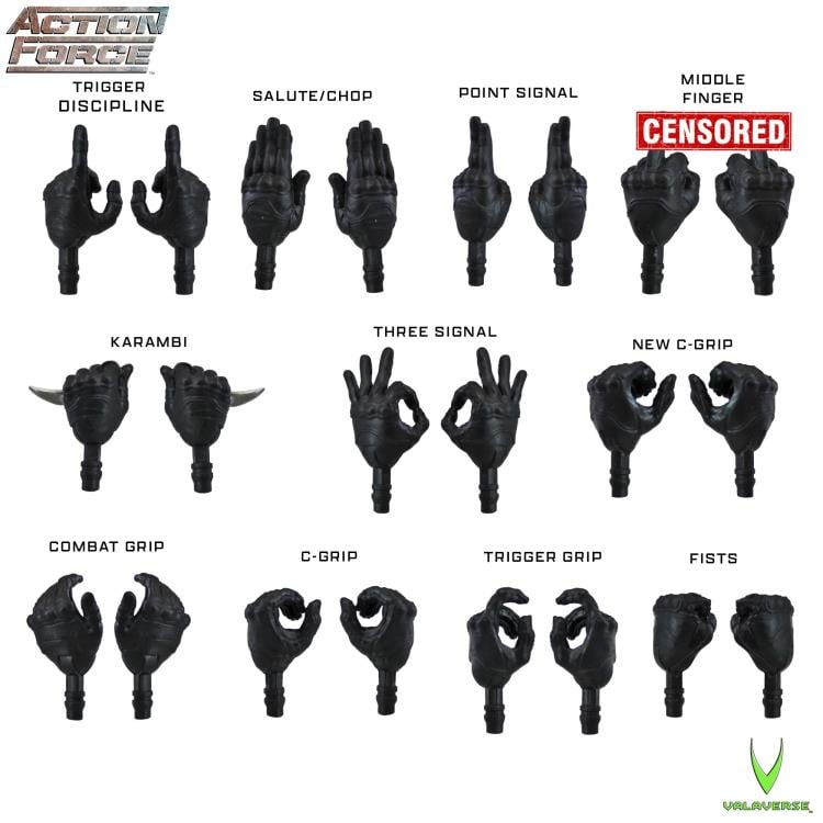 Action Force Hand Pack (Alpha) 1/12 Scale Accessory Set Gallery Image 4
