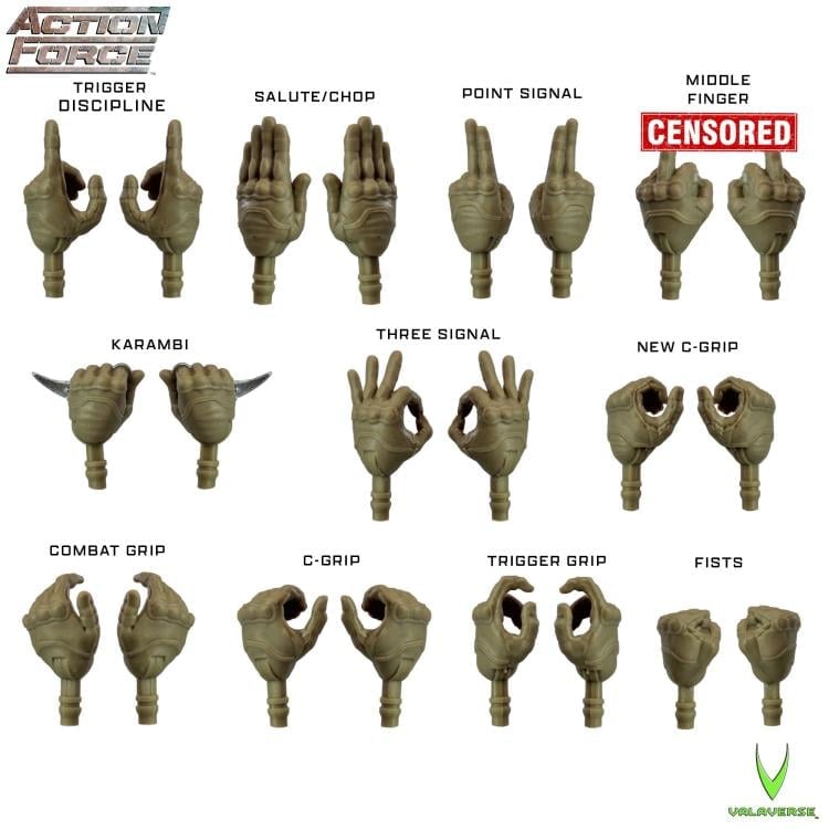 Action Force Hand Pack (Bravo) 1/12 Scale Accessory Set Gallery Image 4