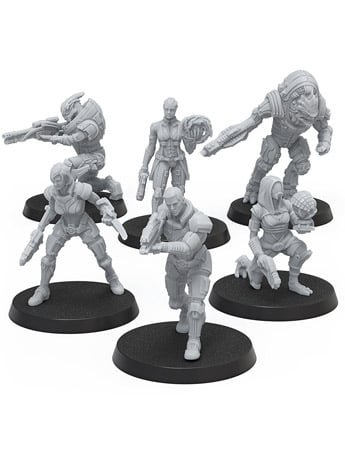 Mass Effect: The Board Game Heroes of the Normandy Alpha Resin Miniatures Set Gallery Image 2