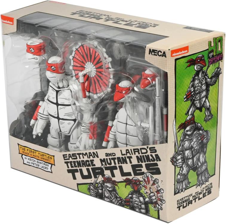 Teenage Mutant Ninja Turtles The First Sketch Turtles (Black & White) Action Figure Two-Pack Gallery Image 17