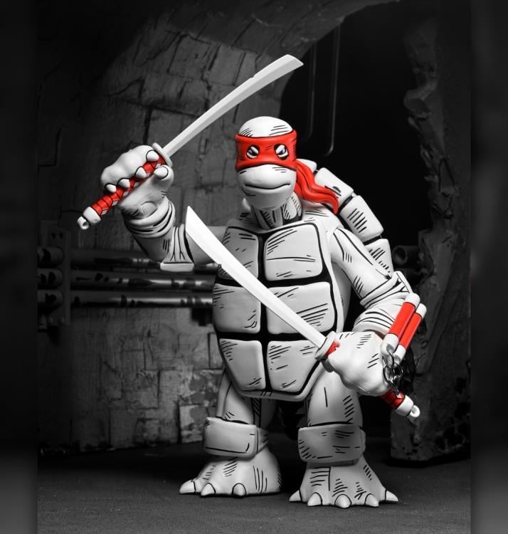 Teenage Mutant Ninja Turtles The First Sketch Turtles (Black & White) Action Figure Two-Pack Gallery Image 8